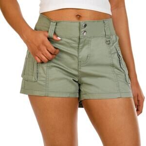 NWT YMI Juniors Cargo Shorts Green Sz 9